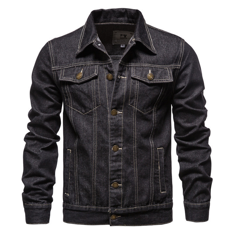 Jeans - American Retro Men Lapel Denim Jacket