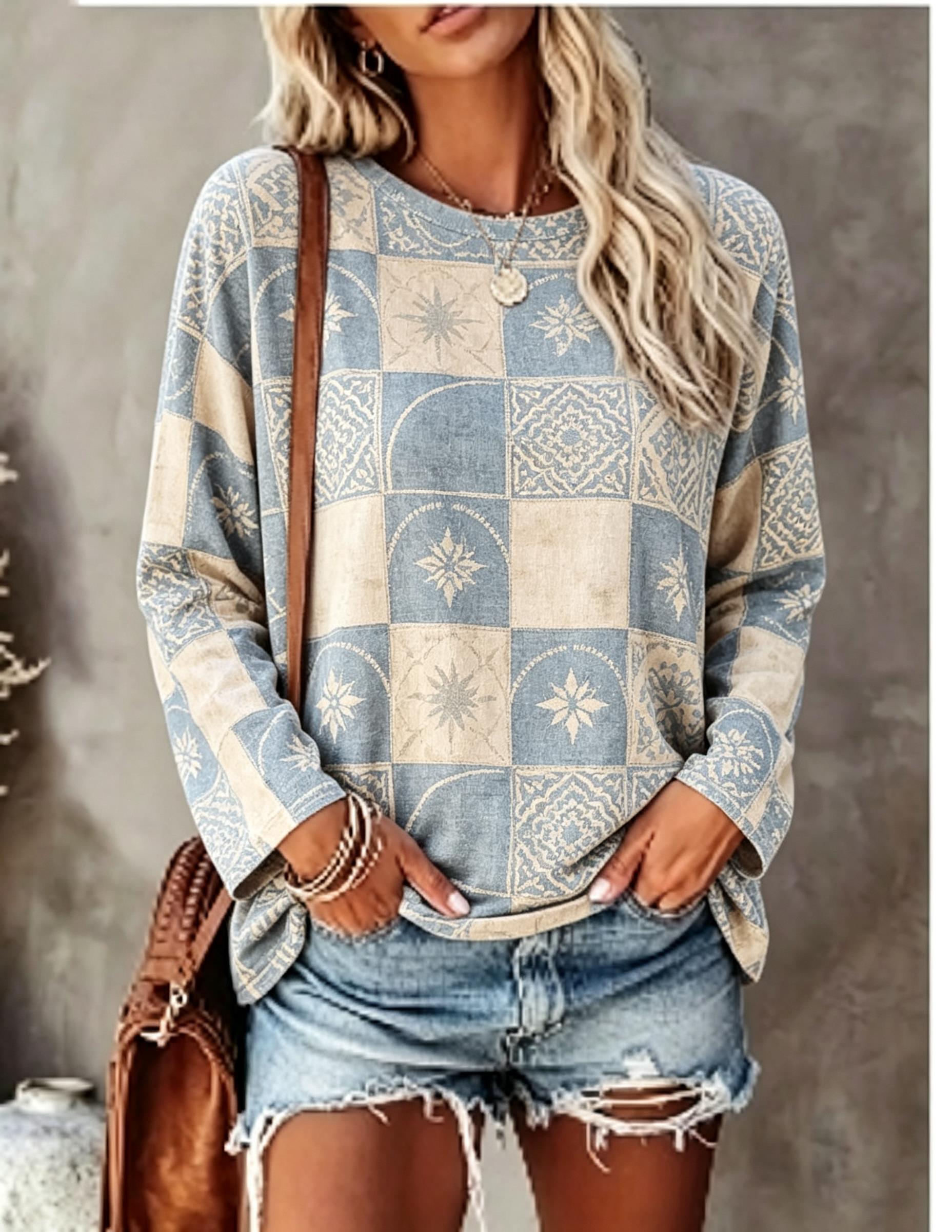 Women Long Sleeve T Shirt Gree - Blouses review and price