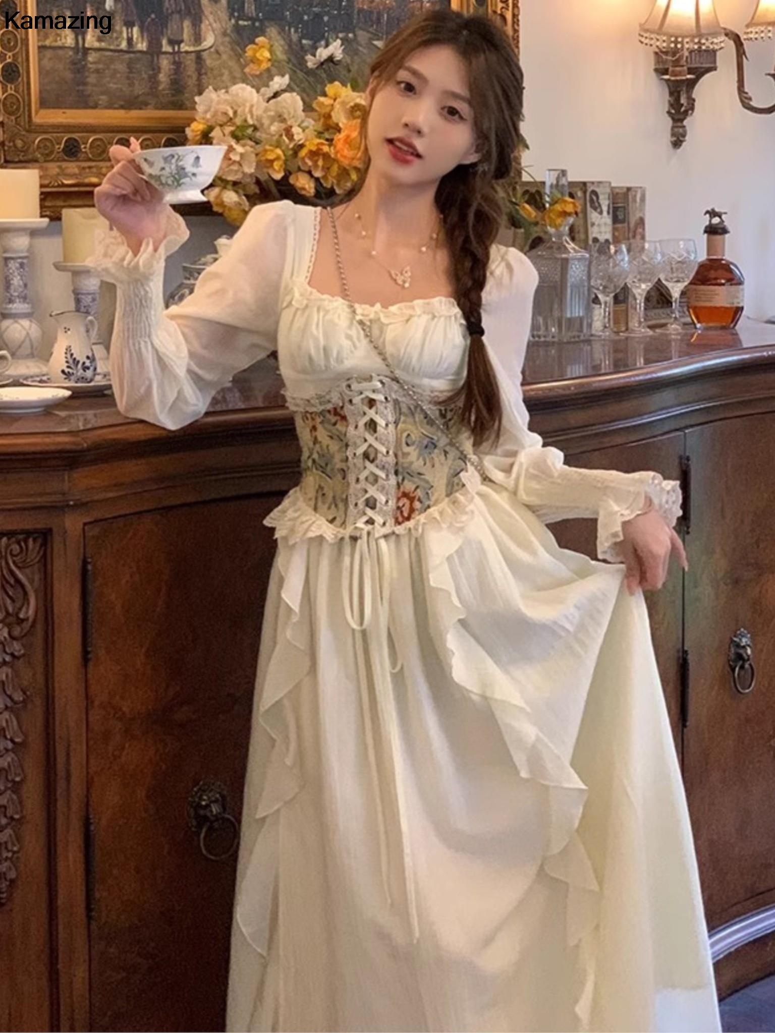 Vintage French Corset Midi Dre - French Vintage Floral Midi Dress review and price