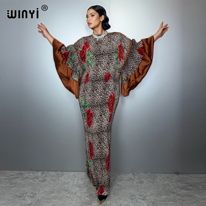 WINYI Pleated Elastic slim dre - Boho Summer Beach Maxi Dress review and price