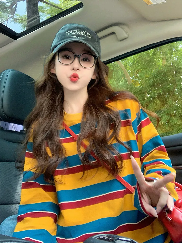 Women Color Block Striped Long - Blouses review and price