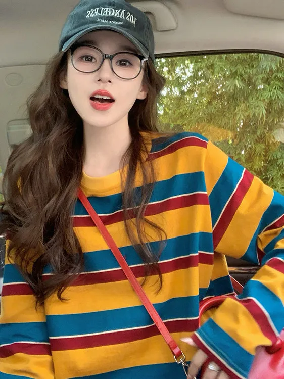 Women Color Block Striped Long - Blouses review and price