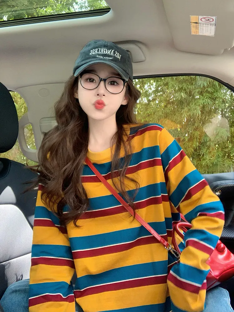 Women Color Block Striped Long - Blouses review and price