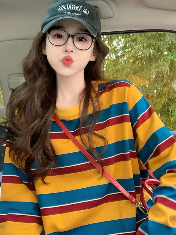 Women Color Block Striped Long - Blouses review and price