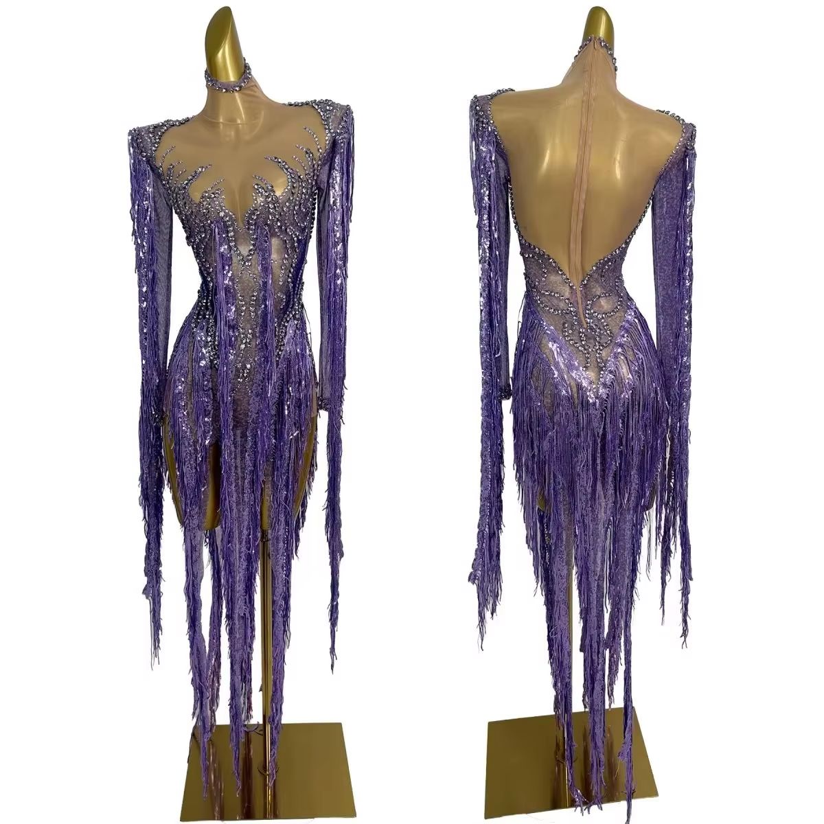 Sparkly Rhinestone Long Fringe - Sparkly Rhinestone Club Party Dress review and price