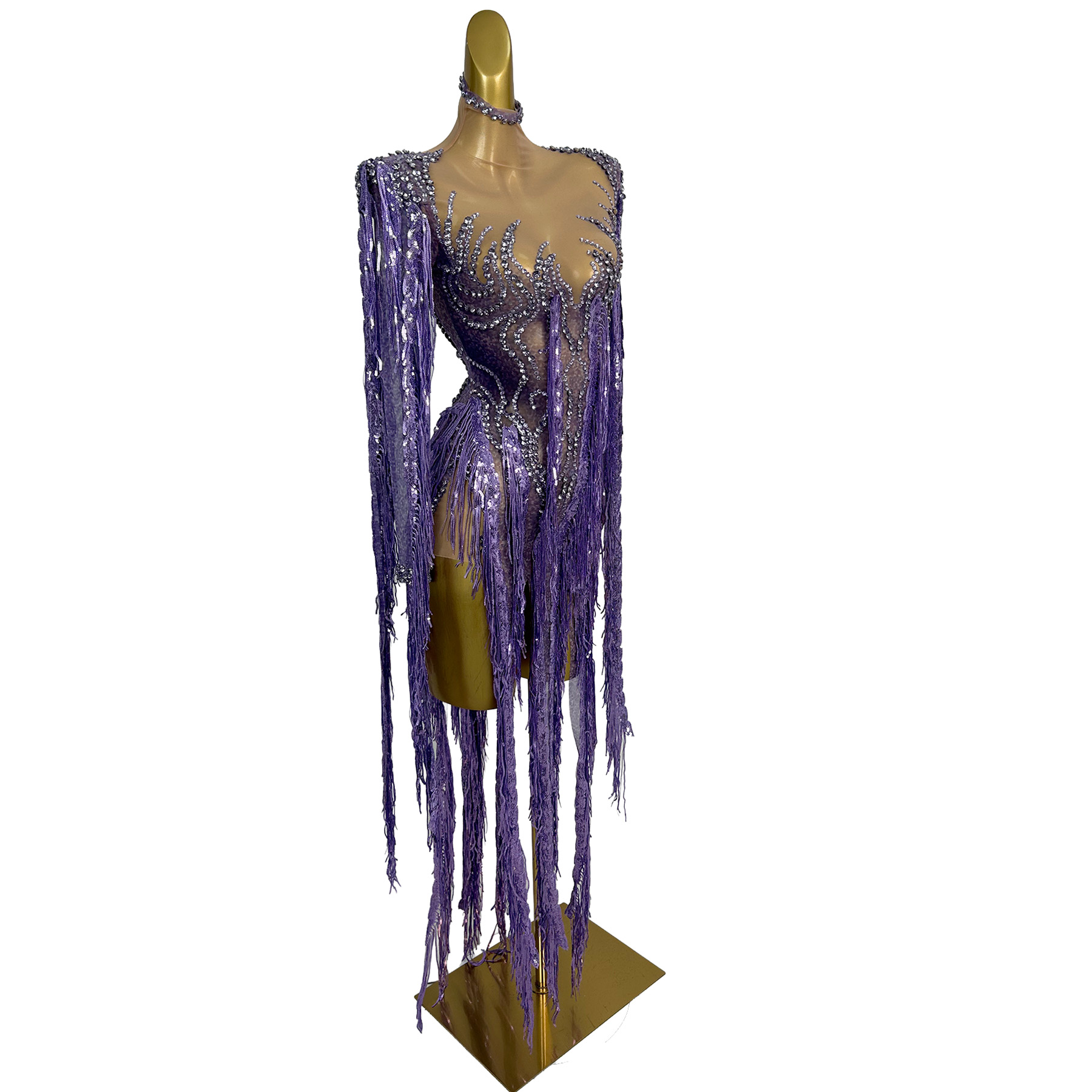 Sparkly Rhinestone Long Fringe - Sparkly Rhinestone Club Party Dress review and price