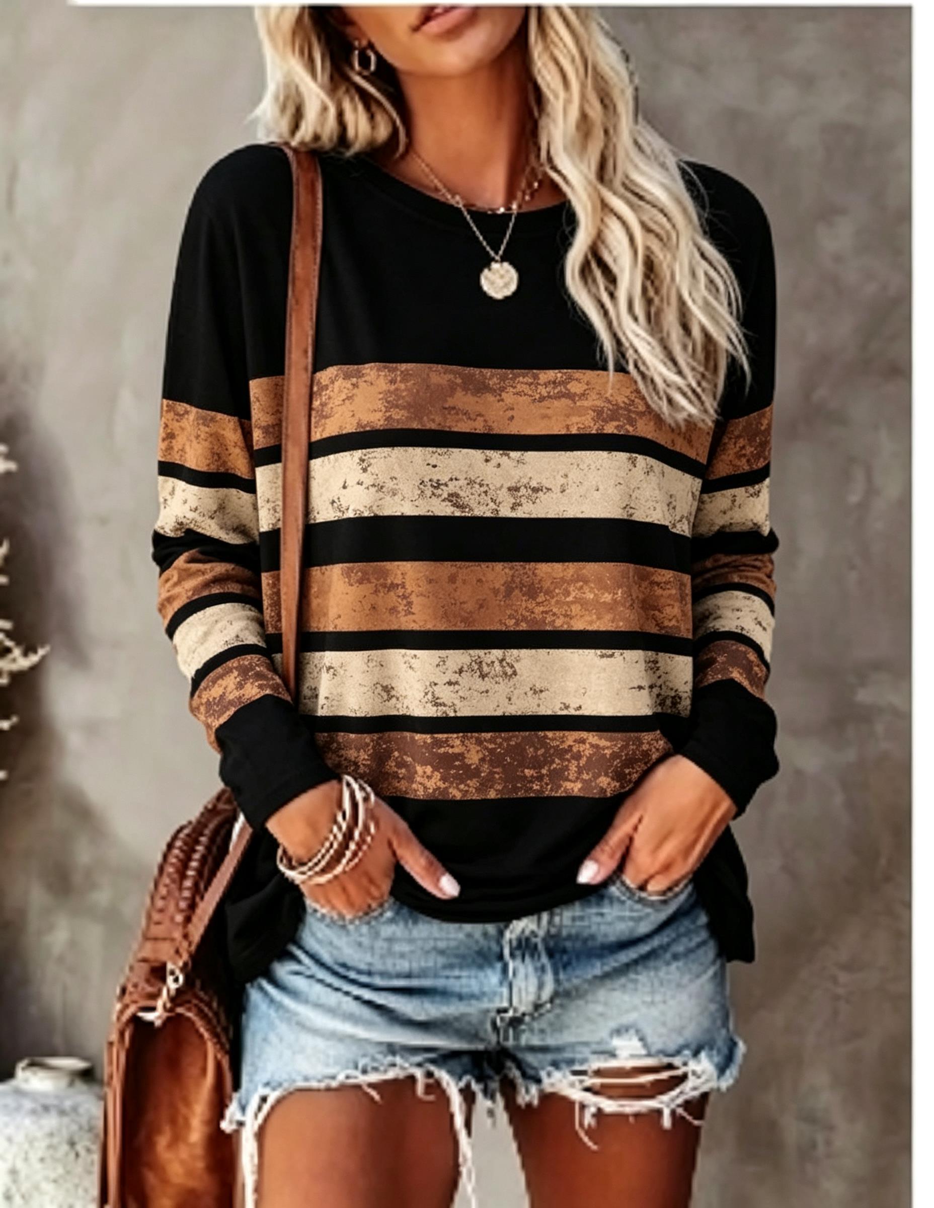 Women Long Sleeve T‑Shirt Vint - Blouses review and price