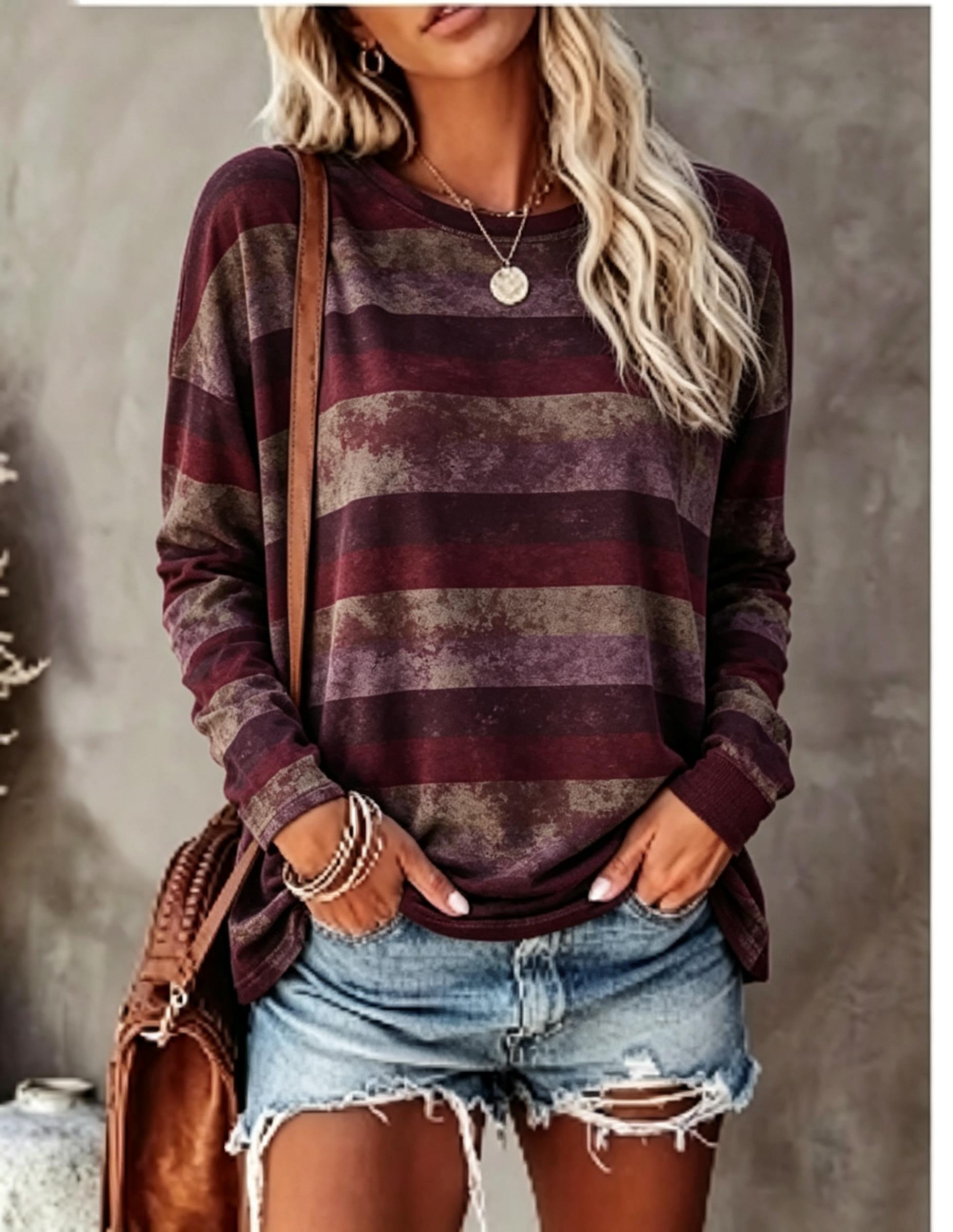 Women Long Sleeve T‑Shirt Vint - Blouses review and price