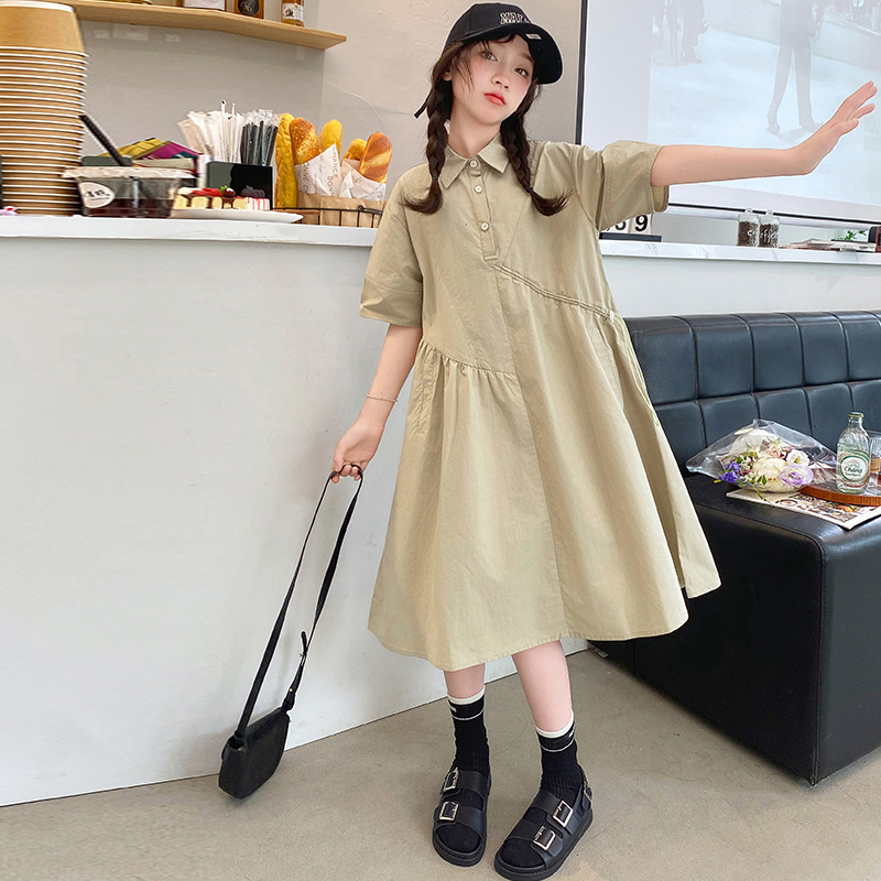 Korean Children Clothing Girls - Korean Style A Line Shirt Dress review and price